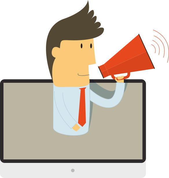Online advertising illustration